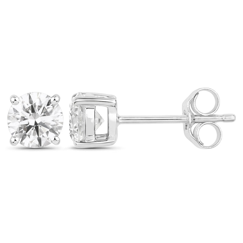 2.00 Carat Lab Grown Diamond 14K White Gold Earrings