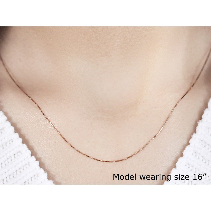 10k Rose Gold Classic Box Chain (0.45 mm)