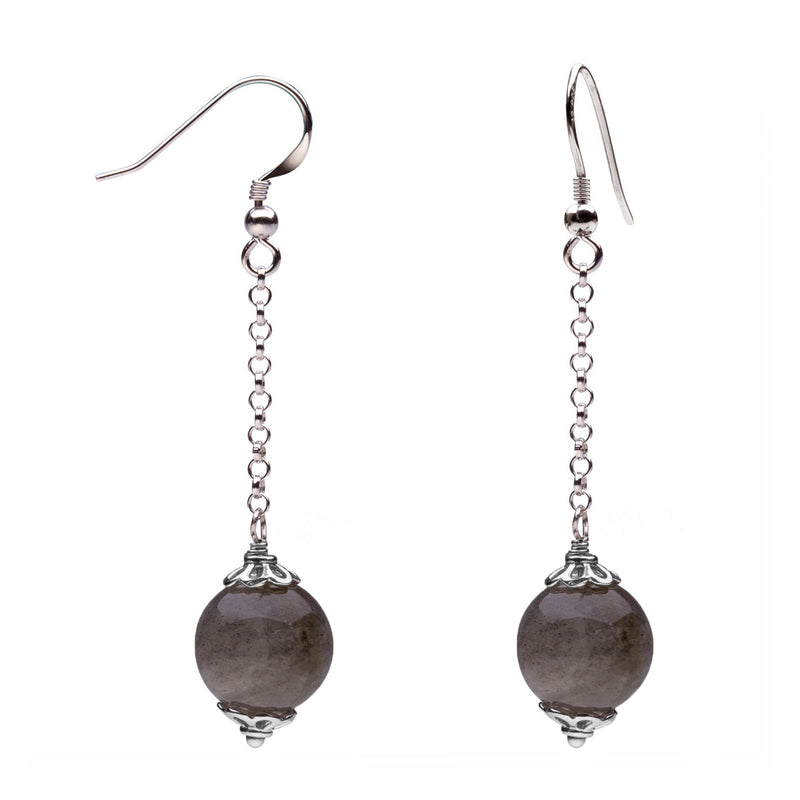 V3 Jewelry Sterling Silver with Natural Labradorite Dangle Earring