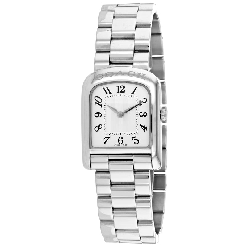 Coach Women's Silver Stainless Steel White Dial