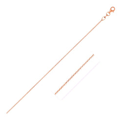 Double Extendable Cable Chain in 14k Rose  Gold (1.0mm)
