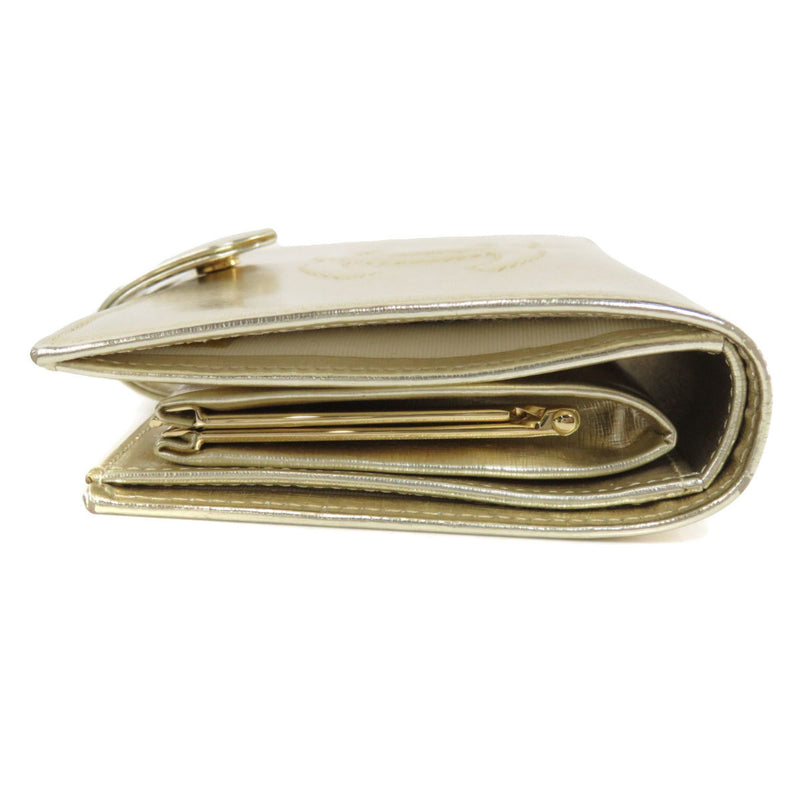 Chanel Coco Mark Long Wallet Bi-Fold Patent Leather Ladies