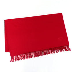Hermes embroidery cashmere scarf ladies red stole