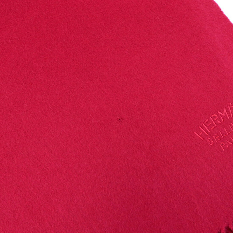 Hermes embroidery cashmere scarf ladies red stole