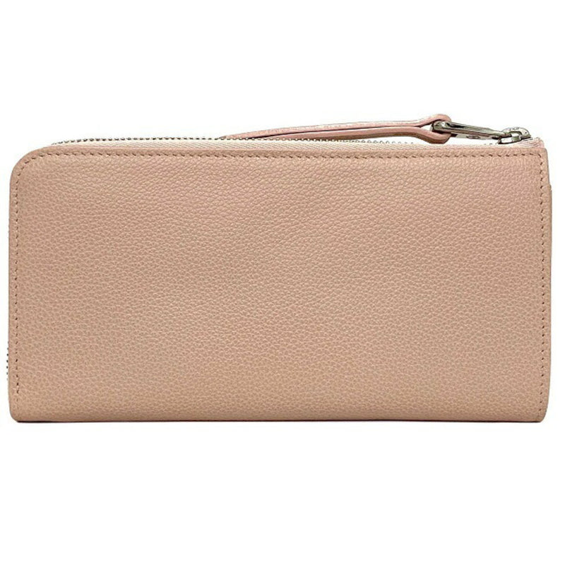 Longchamp L-shaped long wallet Pink Le Flone 3418 021 507 Leather LONGCHAMP Ladies