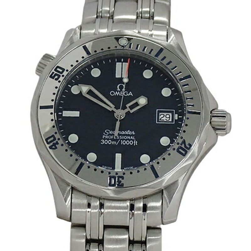 Omega OMEGA Seamaster 300 2562.80 Watch Boys Date Quartz Stainless SS Silver Navy Polished