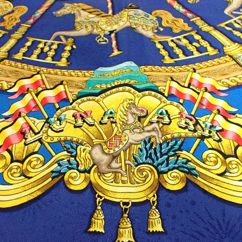 HERMES Silk Carre 90 LUNAPARK Amusement Park Scarf
