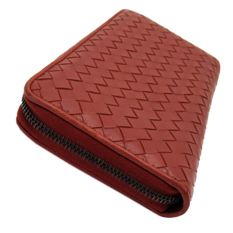 Bottega Veneta Round Purse Intrecciato Brown Leather