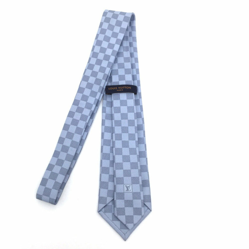 Louis Vuitton Necktie Cravat Damier Classic M78754 100% Silk Blue Clair Men's LOUIS VUITTON