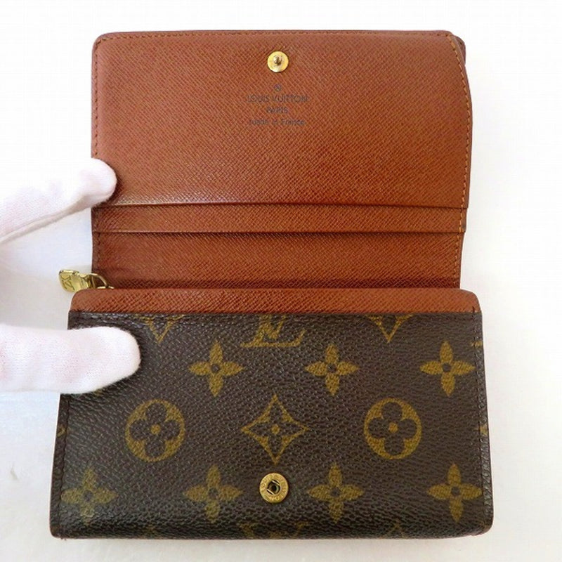 Louis Vuitton Monogram Porto Monevier Tresor M61730 Folded Wallet Unisex
