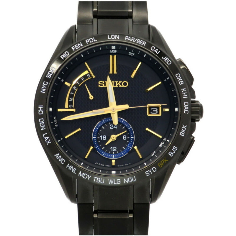 Seiko Brights Shohei Otani Model Limited 1100 SAGA257 / 8B63-0AM0 Solar Radio Wrist Watch Titanium Black