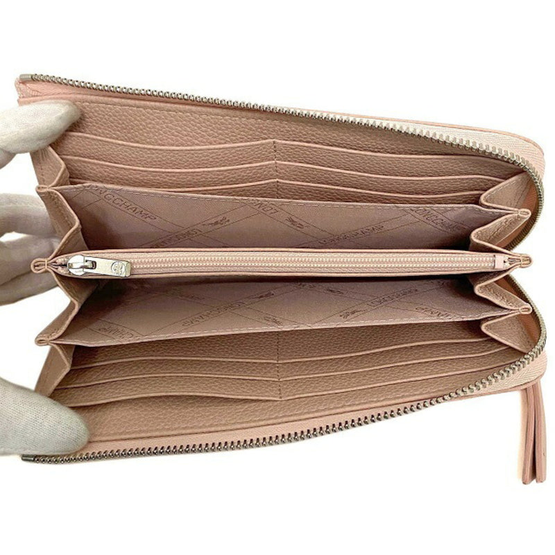 Longchamp L-shaped long wallet Pink Le Flone 3418 021 507 Leather LONGCHAMP Ladies
