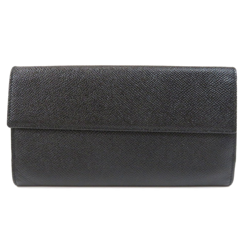 Bvlgari motif long wallet bi-fold leather ladies