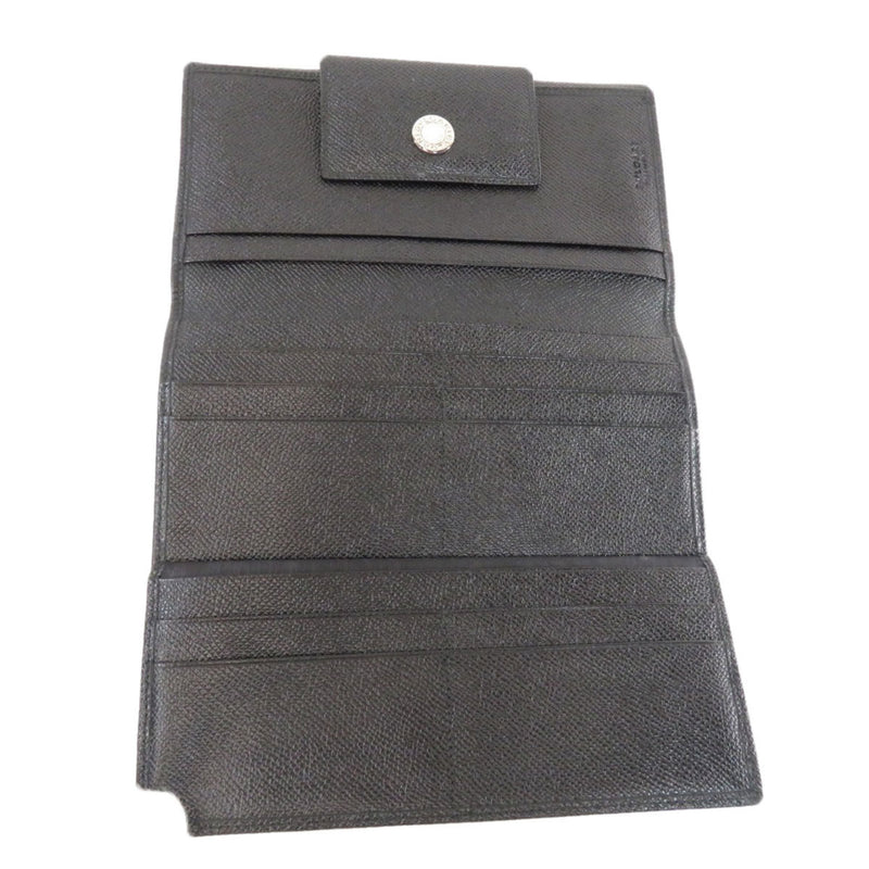 Bvlgari motif long wallet bi-fold leather ladies