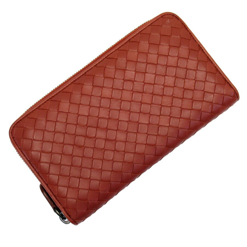 Bottega Veneta Round Purse Intrecciato Brown Leather