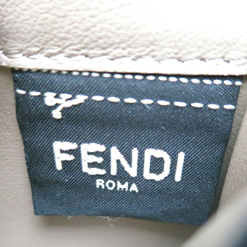 Fendi Peekaboo Celeria Business Card Included Women's and Men's Case 8M0425 Leather Beige