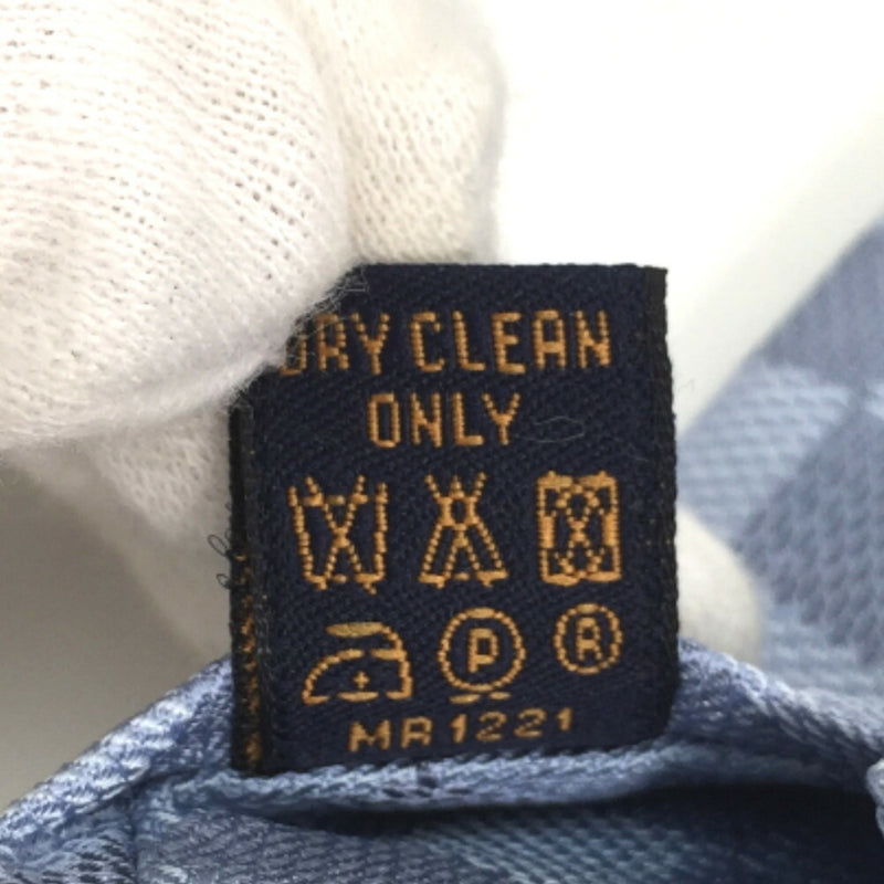 Louis Vuitton Necktie Cravat Damier Classic M78754 100% Silk Blue Clair Men's LOUIS VUITTON
