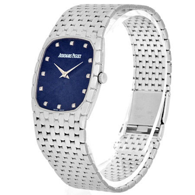 AUDEMARS PIGUET Cobra 12P Diamond K18WG Mens Manual Winding Watch Navy Dial 14579BC.G.1116BC