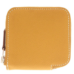 Hermes Azap Silk in Vaux Epson Y engraved () Coin case purse Purse Brown