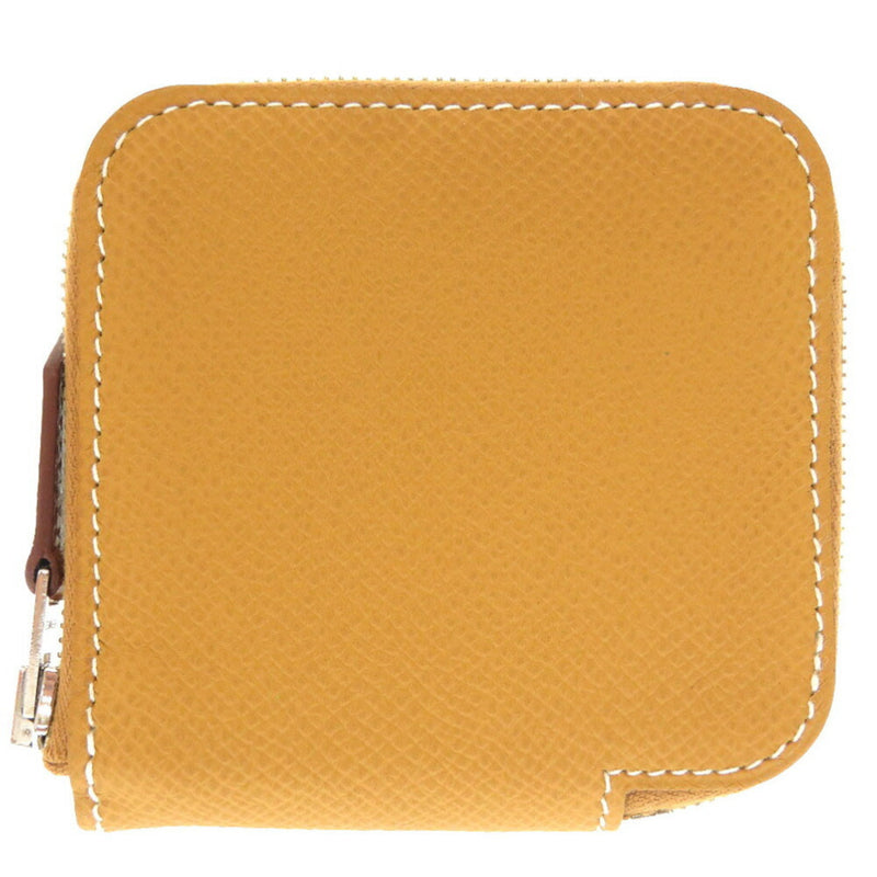 Hermes Azap Silk in Vaux Epson Y engraved () Coin case purse Purse Brown