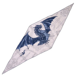 Hermes Carrero Sanju Dragon Cashmere Silk Gray Stole Muffler