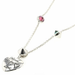 Gucci Necklace Blind For Love Silver 925 Zirconia Ladies