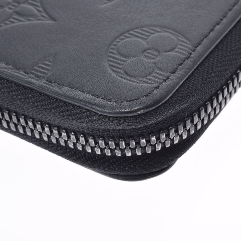 LOUIS VUITTON Monogram Shadow Zippy Vertical Black M62902 Men's Leather Wallet