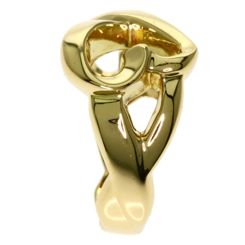 Tiffany Double Rubbing Heart Ring / K18 Yellow Gold Ladies