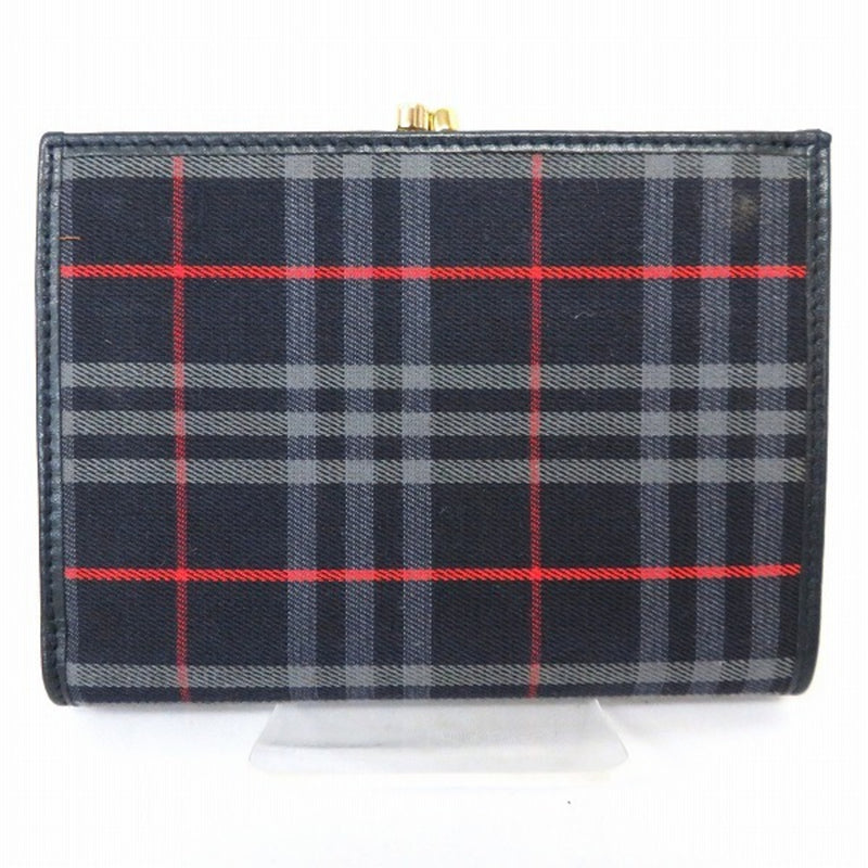 Burberry Nova Check Navy Folded Gama Mouth Purse Ladies