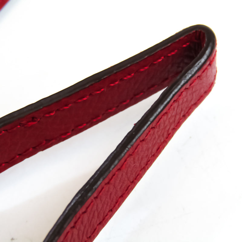Hermes Artemis Leather,Metal Bracelet Gold,Red
