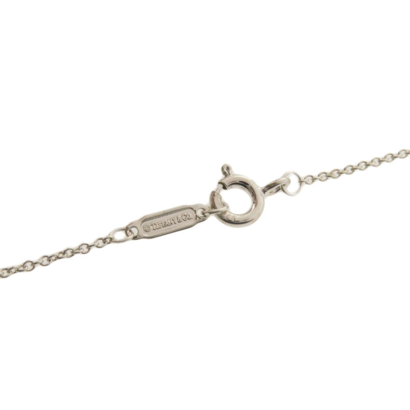Tiffany Heart Key Diamond Necklace Silver Ladies