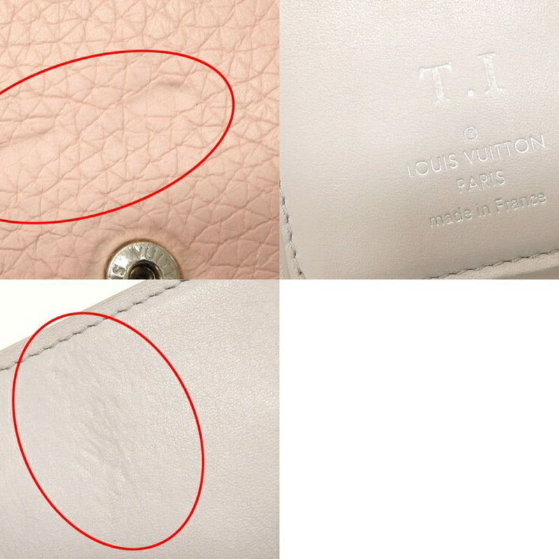 Louis Vuitton Tri-Fold Wallet Portofeuil Capsine Ladies M63221 Initials Rose Ballerine Pink Leather