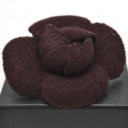 Chanel CHANEL Corsage Camellia Dark Brown Brooch Ladies