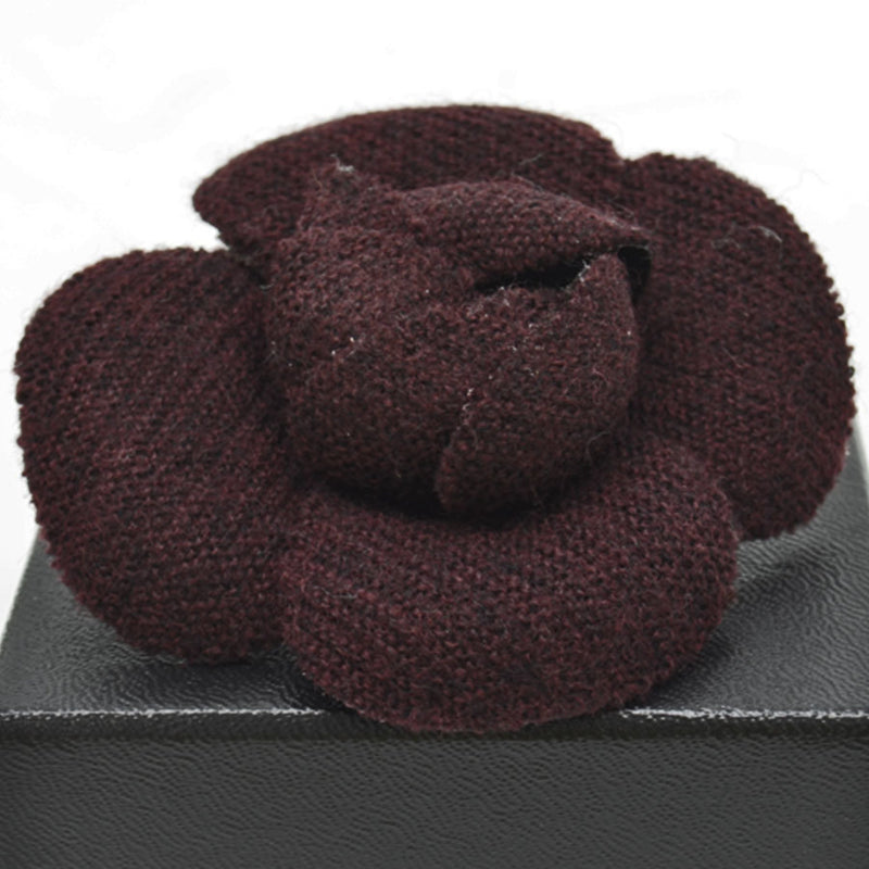 Chanel CHANEL Corsage Camellia Dark Brown Brooch Ladies
