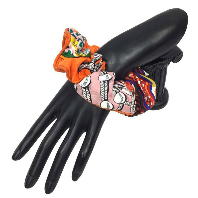 HERMES Hermes Scrunchie Claudia CHOUCHOU CLAUDIA Orange Hair