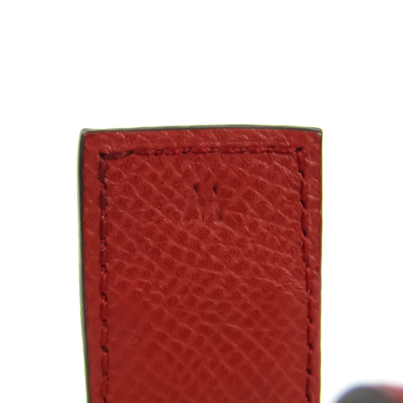 Hermes Artemis Leather,Metal Bracelet Gold,Red