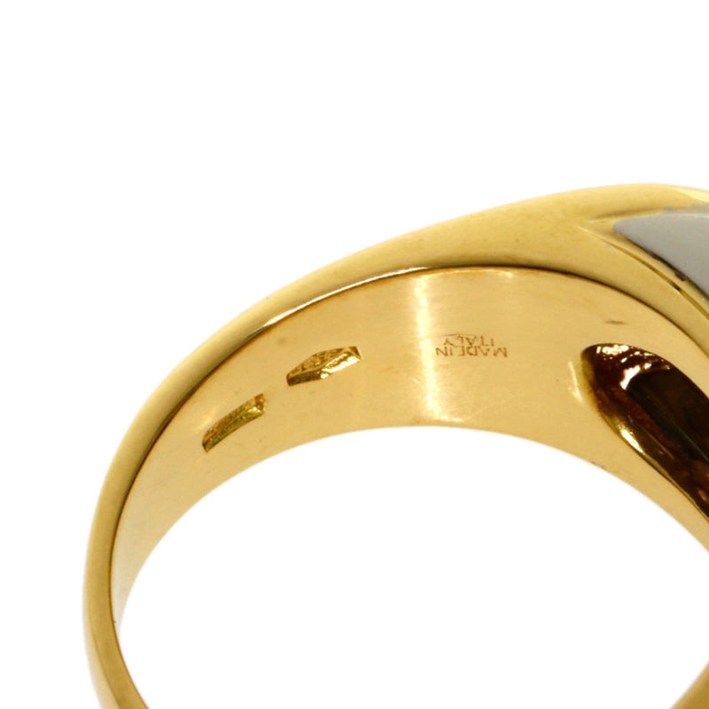 Bvlgari Tronchetto Ring K18 Yellow Gold Steel Ladies