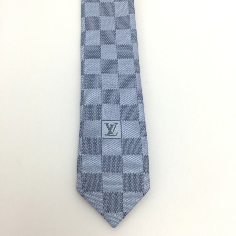 Louis Vuitton Necktie Cravat Damier Classic M78754 100% Silk Blue Clair Men's LOUIS VUITTON