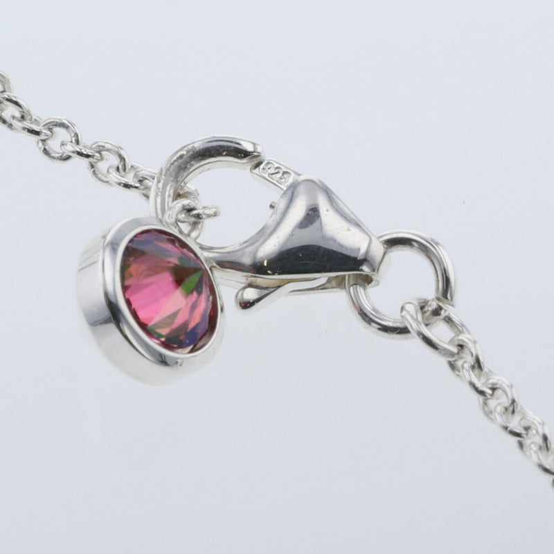 Gucci Necklace Blind For Love Silver 925 Zirconia Ladies