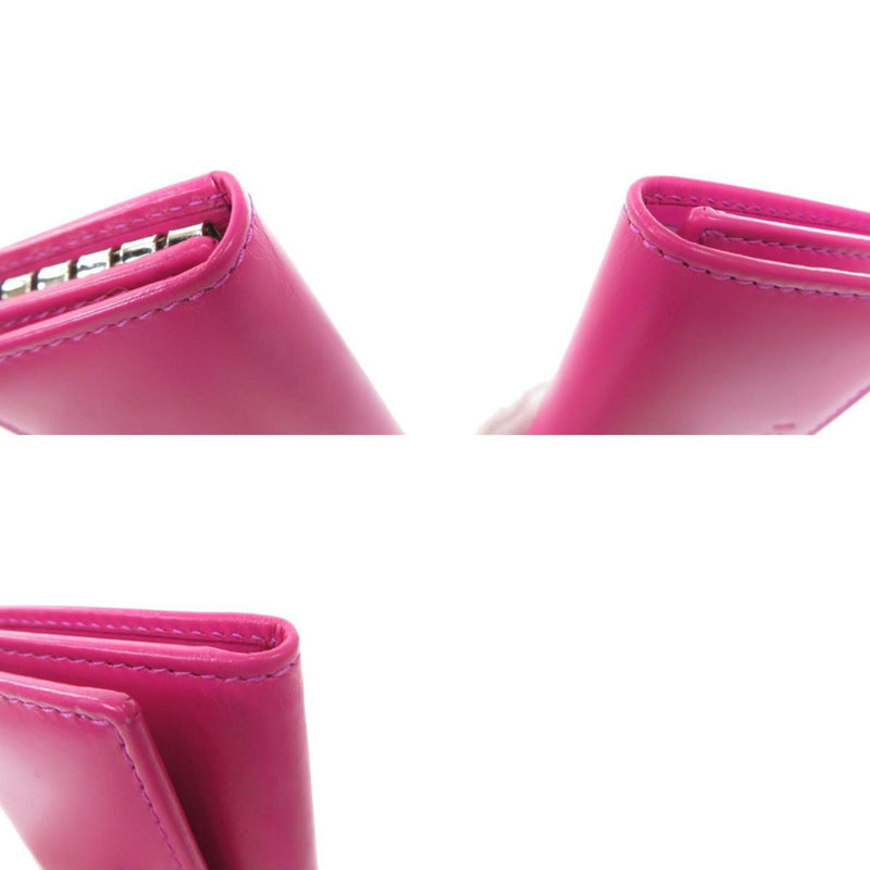 Gucci 75707 logo embossed key case leather ladies