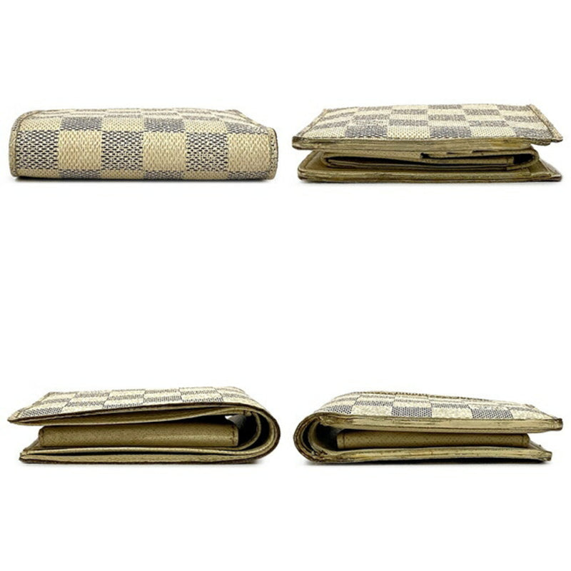 Louis Vuitton Bi-Fold Wallet Portofeuil Marco Gray White Damier Azul N60018 C007 LOUIS VUITTON LV Fold Womens Mens