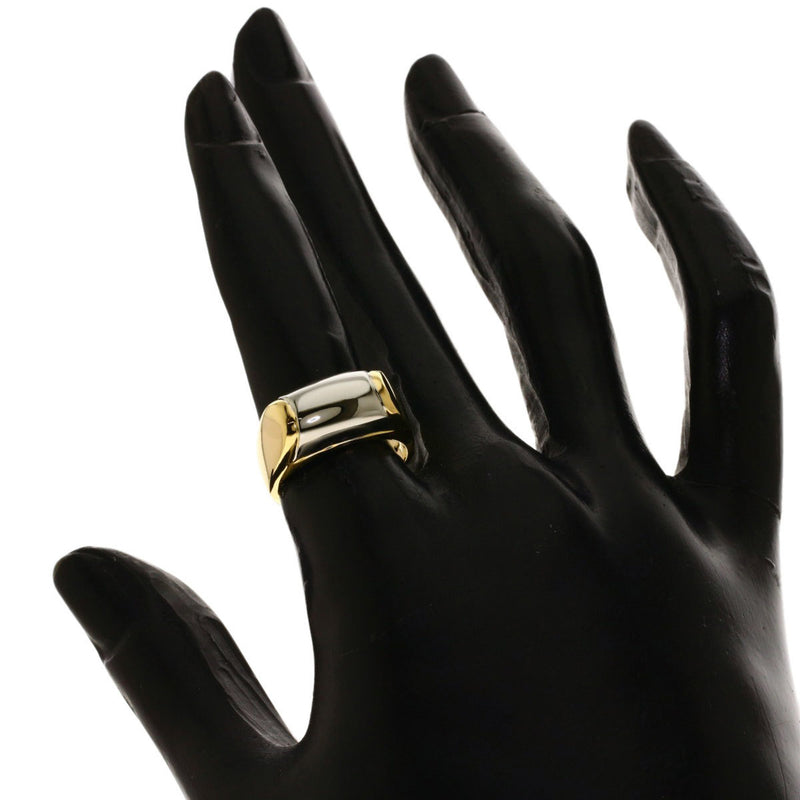Bvlgari Tronchetto Ring K18 Yellow Gold Steel Ladies