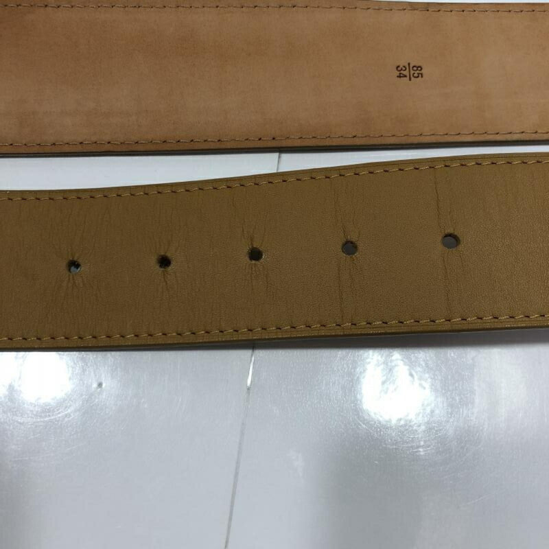 LOUIS VUITTON Louis Vuitton M6815 Saint Tulle Jeans Leather Belt Brown