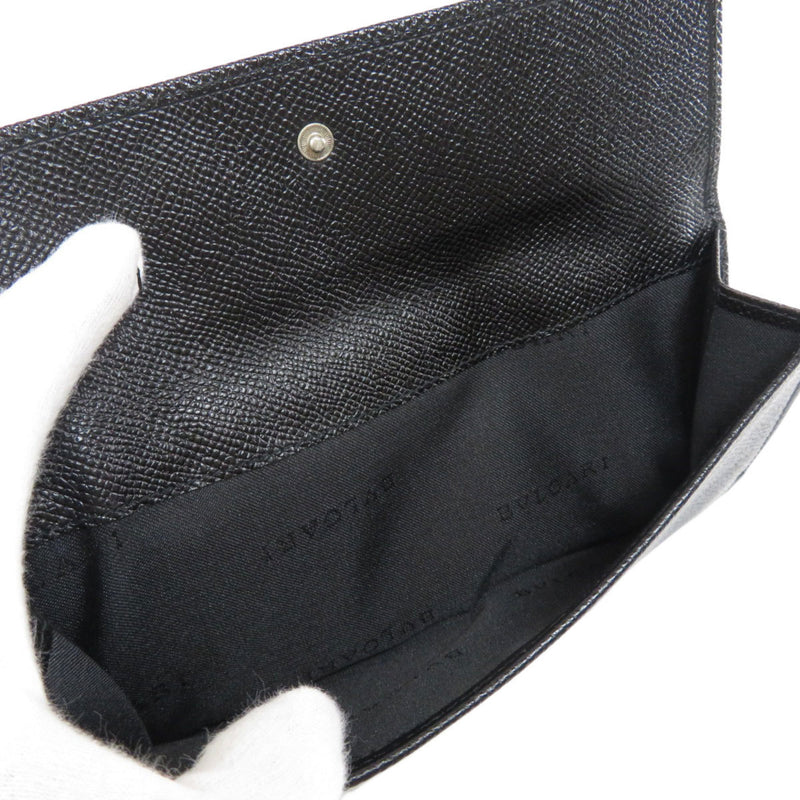 Bvlgari motif long wallet bi-fold leather ladies
