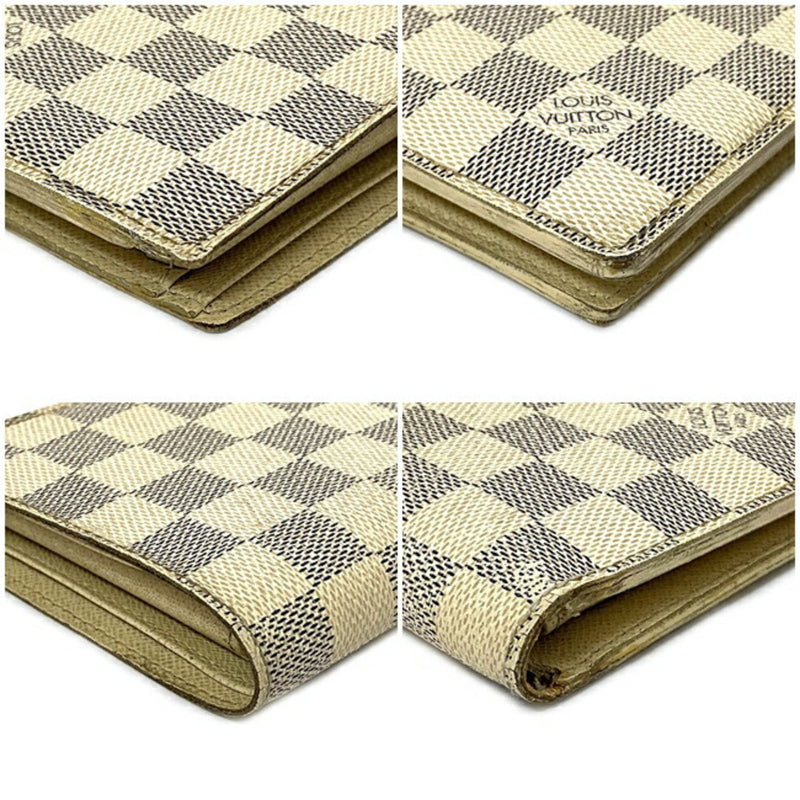 Louis Vuitton Bi-Fold Wallet Portofeuil Marco Gray White Damier Azul N60018 C007 LOUIS VUITTON LV Fold Womens Mens