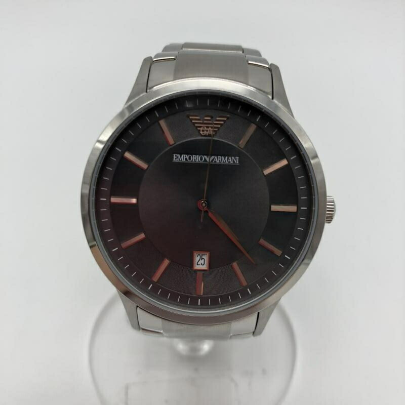 EMPORIO ARMANI Watch Mens Metal Belt Silver Black AR2514 Quartz Emporio Armani