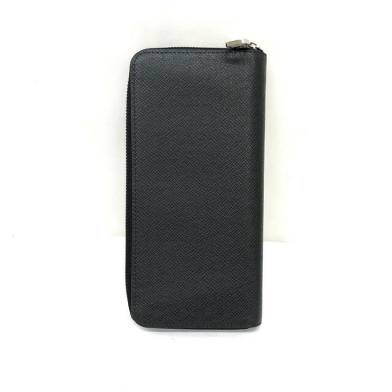 LOUIS VUITTON Louis Vuitton Long Wallet M30503 Zippy Vertical Noir Taiga LV Round Leather Mens