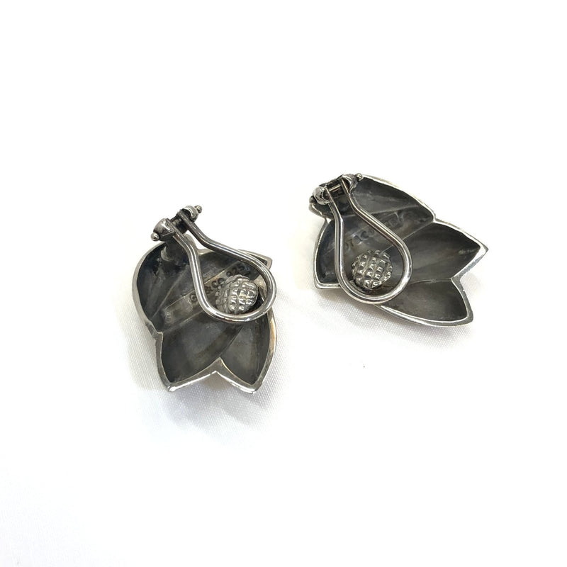 TIFFANY & Co. Tiffany Earrings Silver Leaf Motif 925 Ladies