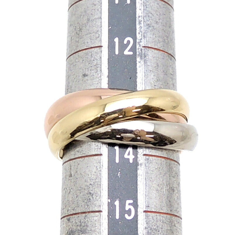 Cartier 750 Three Color Gold # 53 Trinity Womens Mens Rings Yellow