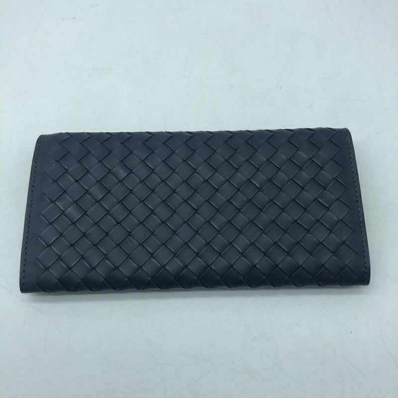 BOTTEGA VENETA 156819 Intrecciato Navy Long Wallet Leather Bottega Veneta